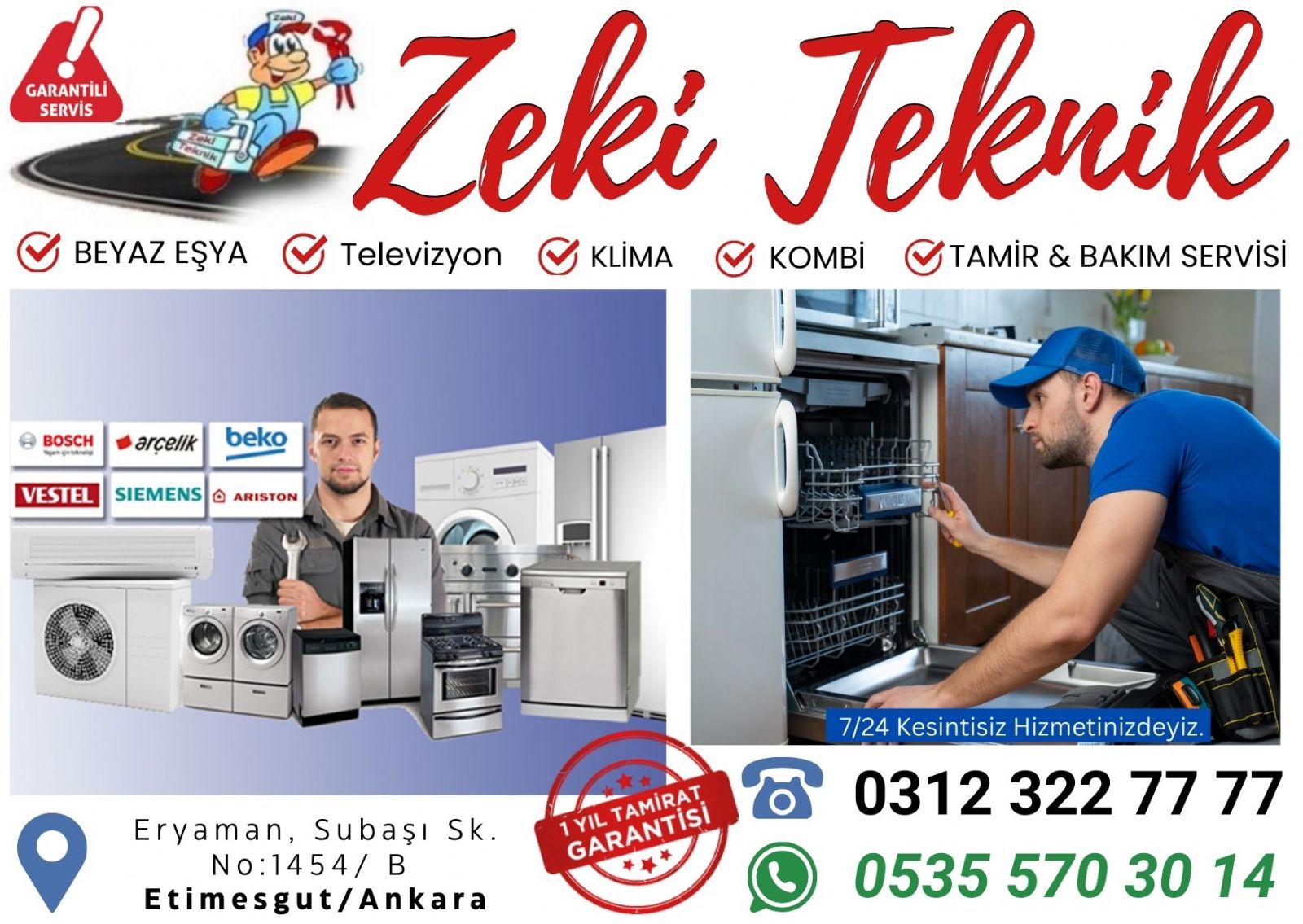 Eryaman Beyaz Eşya Tamircisi
